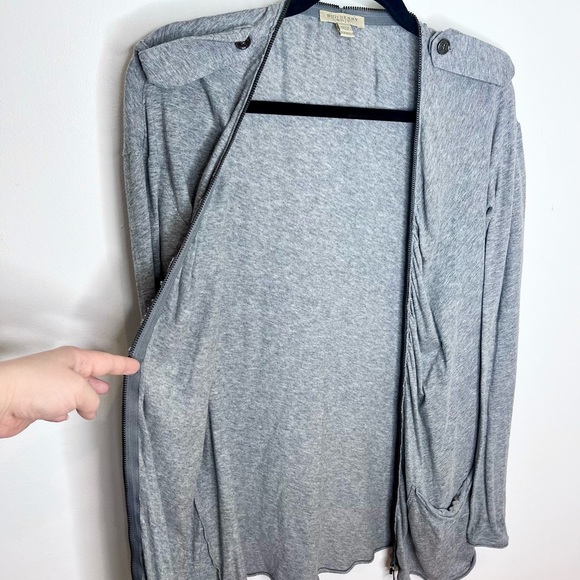 Burberry Ruched Cotton/Wool Jersey Zip Cardigan - Picture 11 of 13